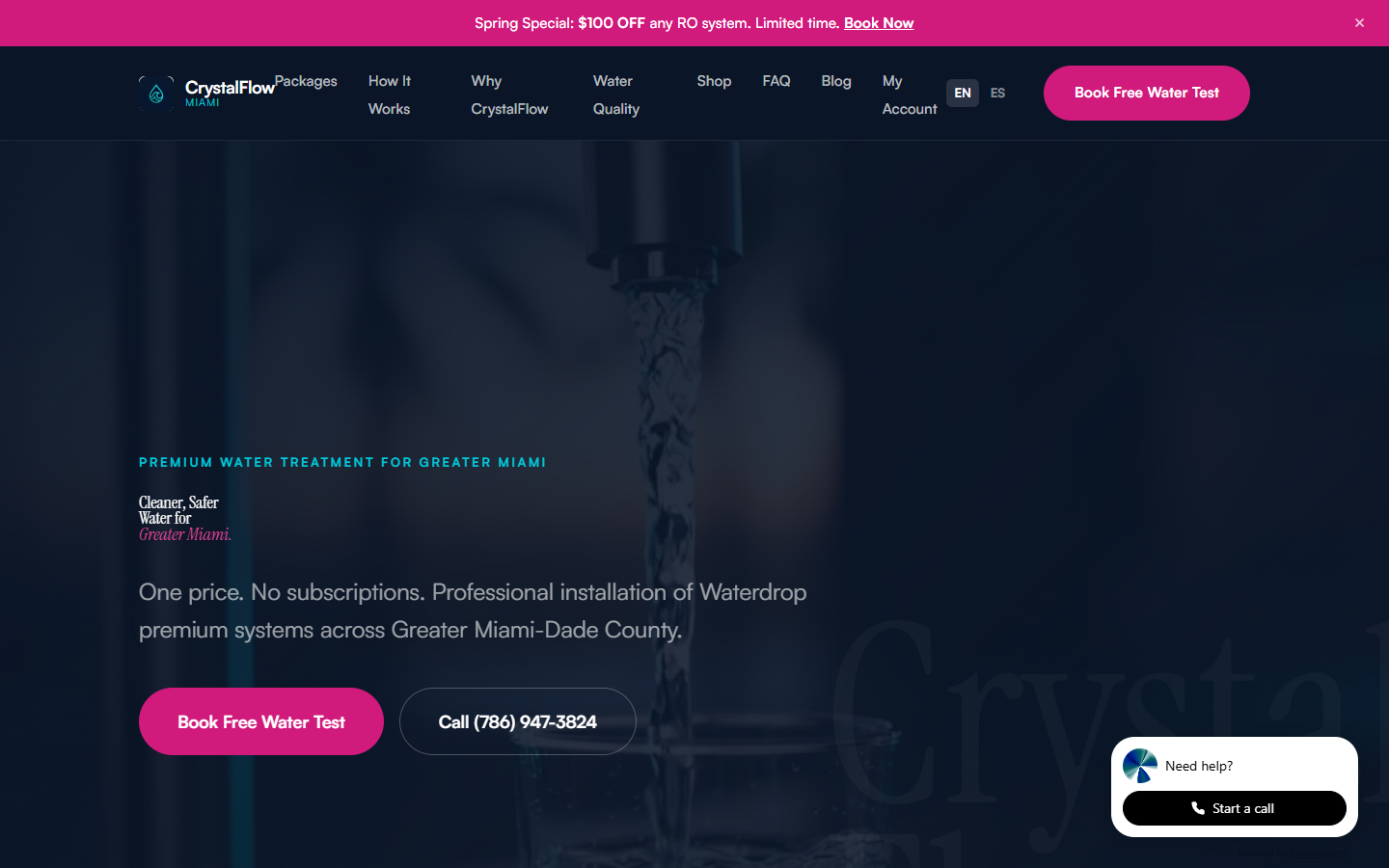 CrystalFlow Miami — Homepage